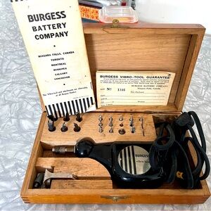 Antique 1946 burgess battery company vibro tool